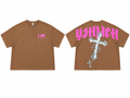 Brown and Pink Yahweh Oversized T-Shirt