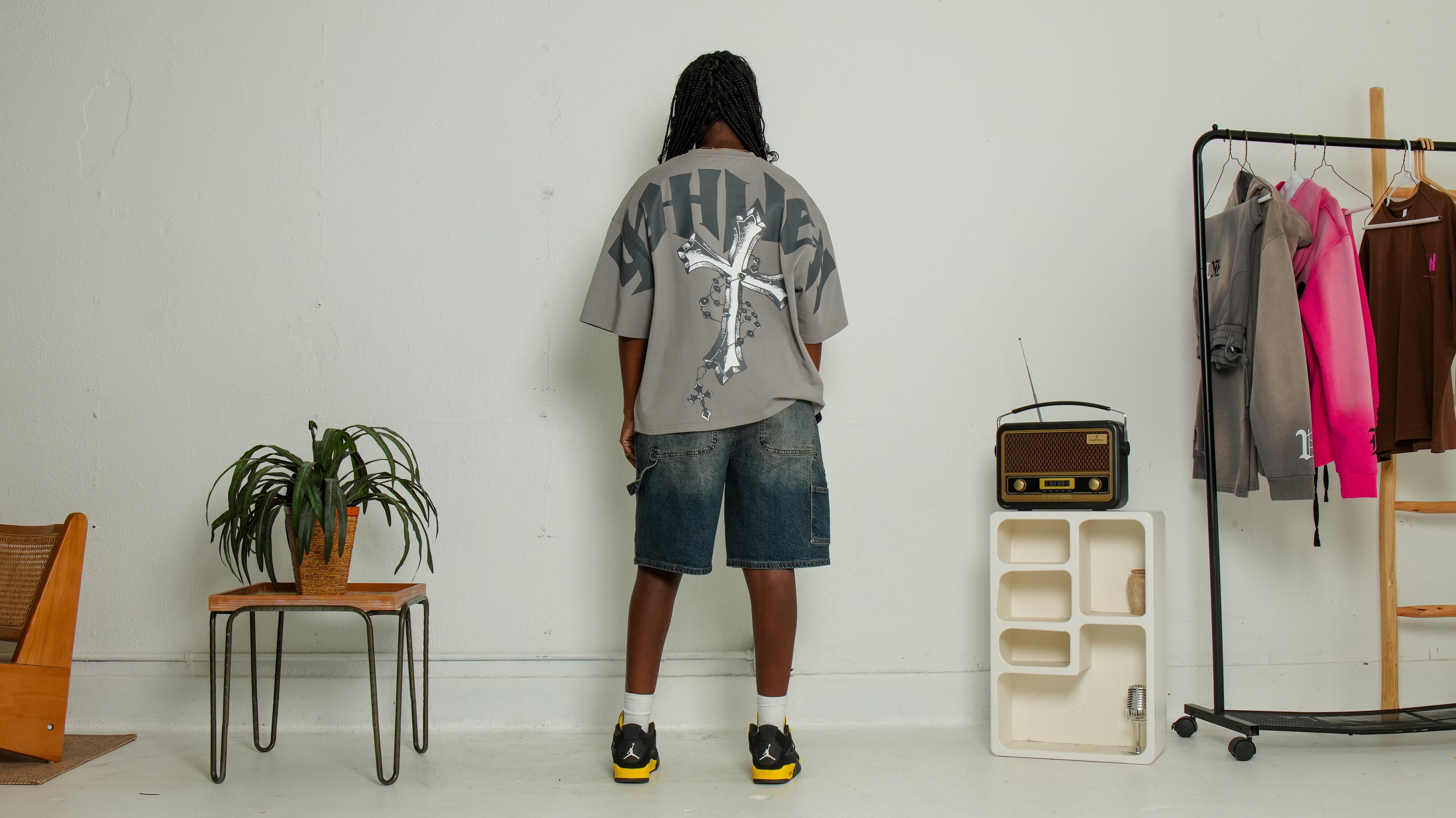 Grey Yahweh Oversized T-Shirt