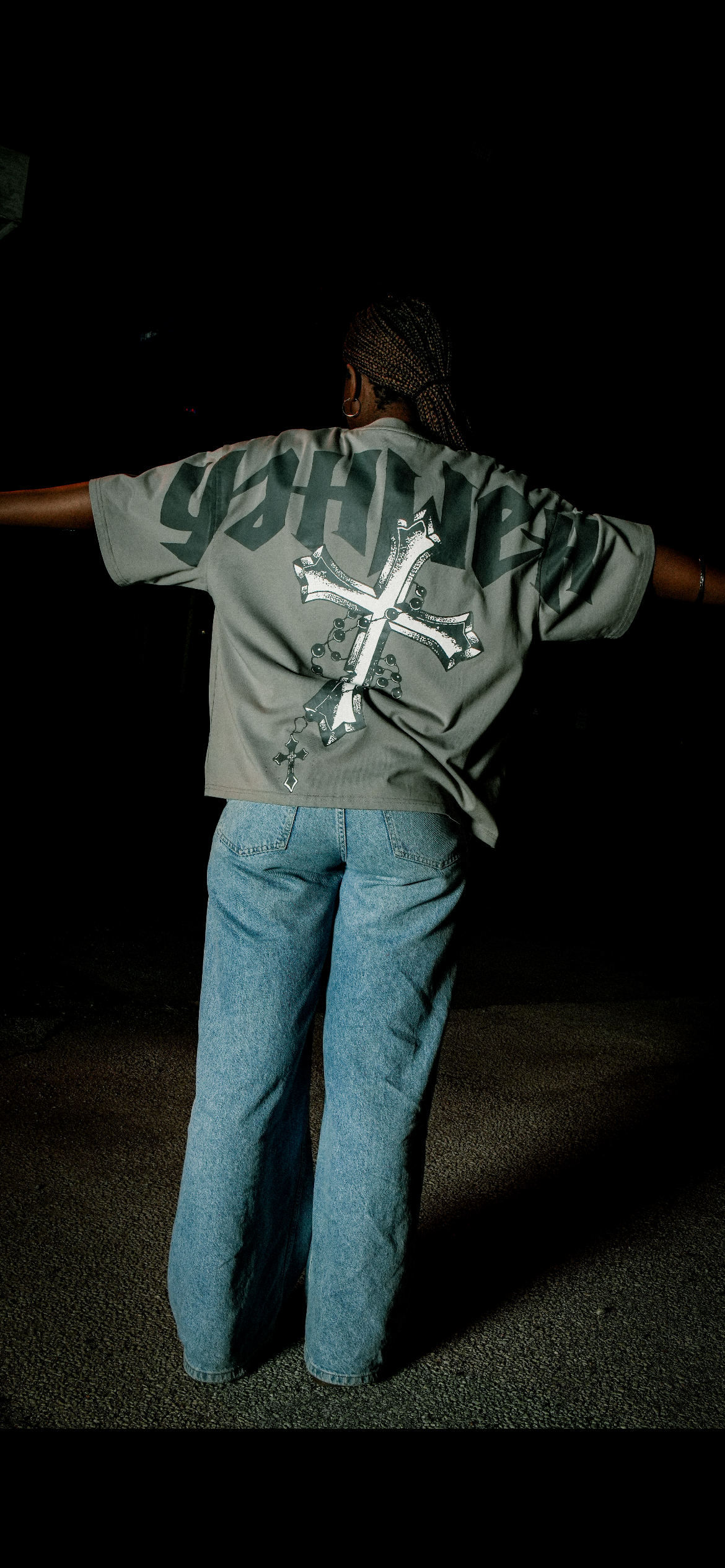 Grey Yahweh Oversized T-Shirt