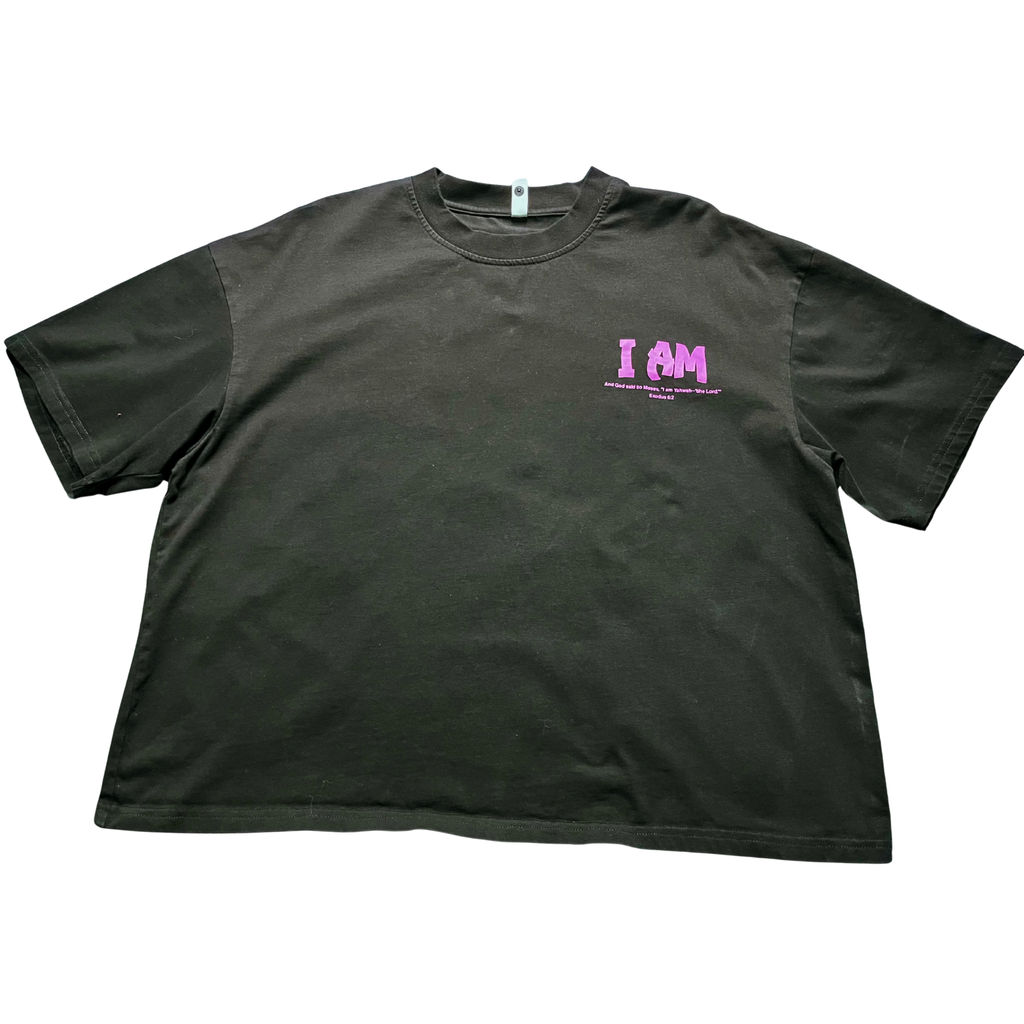Black and Purple Yahweh Oversized T-Shirt